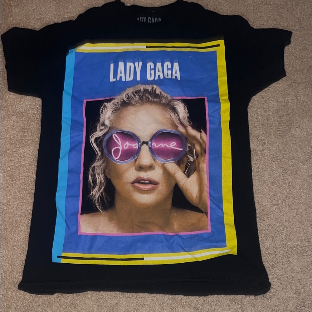 Lady Gaga Black Graphic Tee - Short Sleeve